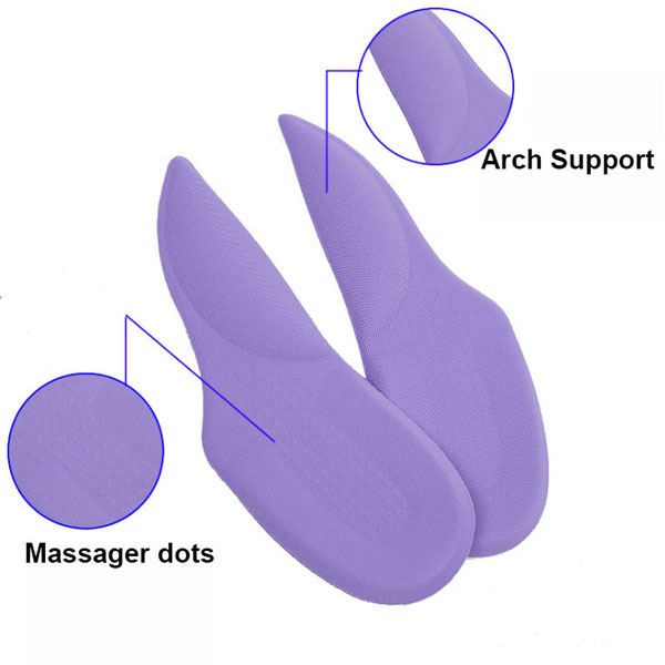 Super Comfort Shock Absorption Silicone Gel Orthopedic Insoles For Women ZG -413