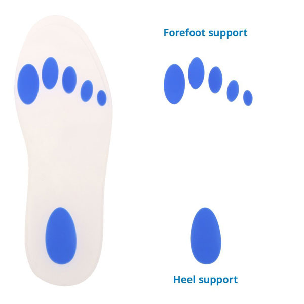 Amazon Hot sell Liquid Medical Silicone Shoes Insoles for Adults ZG -1886