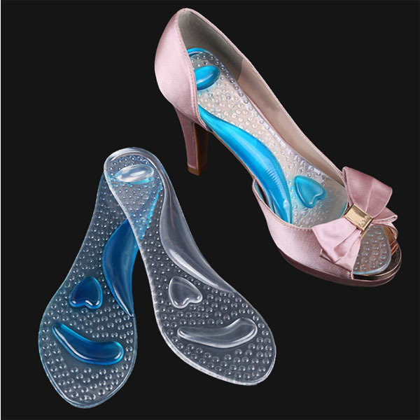 New Foot Care Confortável Transparente Sticky Pu Gel Insole For High Heel Shoes ZG -353
