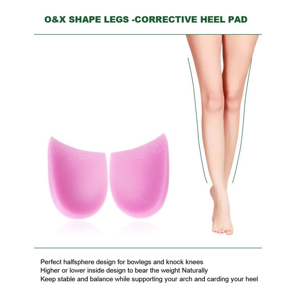 OX Type Leg Heel Insere Insole Ortopédico Perfeita Half Sphere Design for Bowlegs e Knock Knees ZG -1889