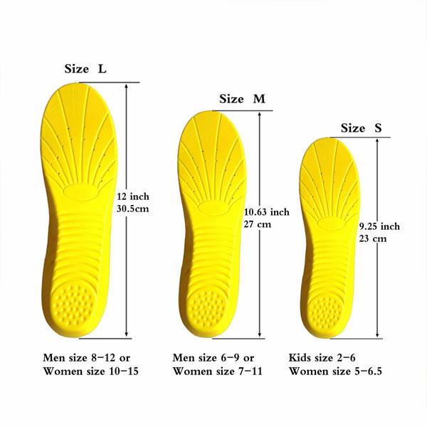 Memory Foam Shoes Insoles For Sports /Walking /Hiking /Standing ZG -264