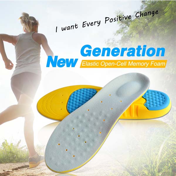 Wholesale Shock Absorption Pu Memory Foam Cushion Insoles Arch Support Athletes Insole Lexi 160; ZG -1895