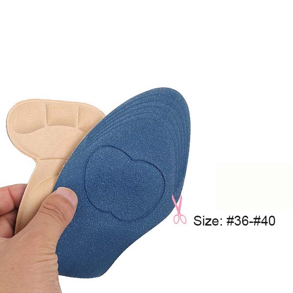 3D Super Comfort Breathability 3D Sponge Foam Massage Insole With Back Heel Liner for High Heel Shoes ZG -366