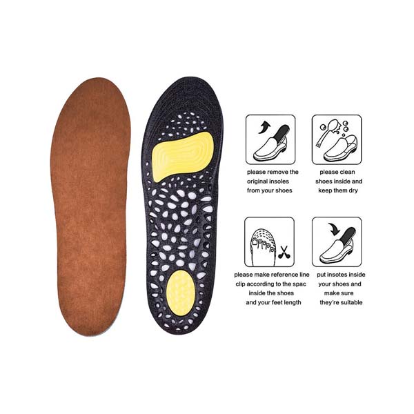 Gel Gel Insole Honeycomb Gel Sports Absorb Shock Full Length Insoles For Women and Men ZG -232