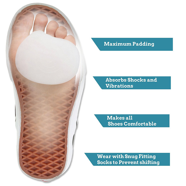 2018 High Heel Shoes Forefoot Cushion Pads Soft Silicone Insole Half Foot Insoles For Women ZG -233
