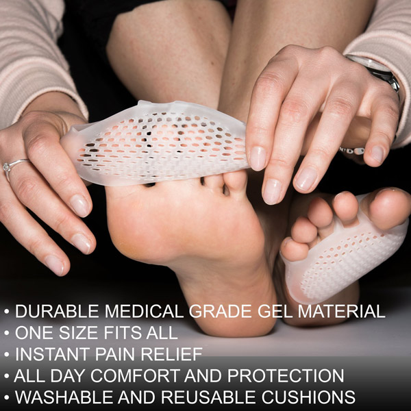 Silicone Soft Gel Reusable Comprido Lasting Foot Pad Breathable Bunion Forefoot Cushioning Pads ZG -244