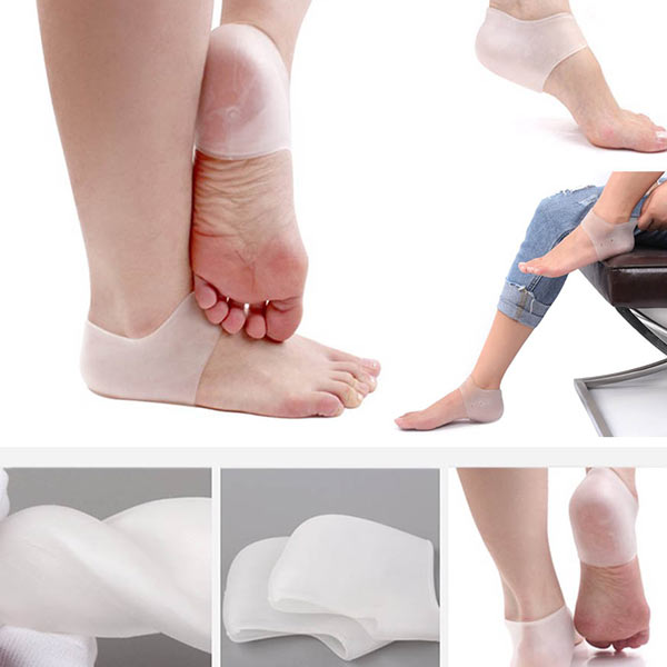 Silicone Heel Protector Pain Relief Insole Protector DOS Pés Cuidado Gel Heel Cushion ZG -1806