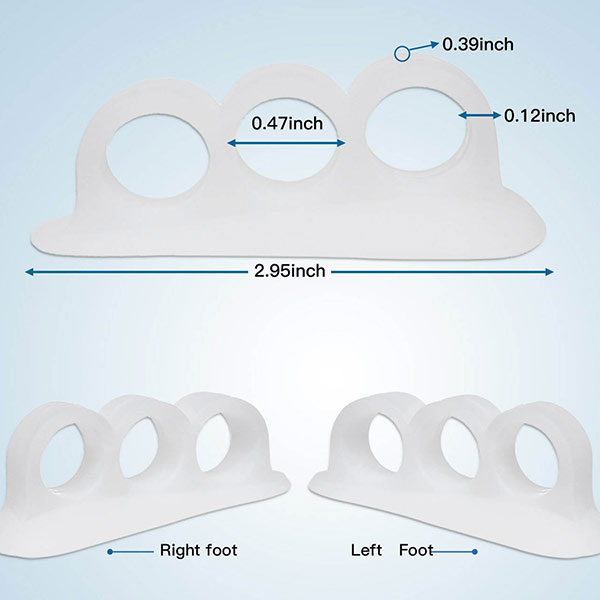 Fábrica directa Para grossista Silicone Dedos Separados gel almofada do pé ZG -293