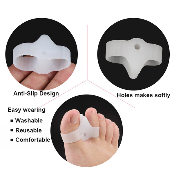 Entrega rápida Amazon Hot Sell Toe Separator White Small Gel Toe Protector ZG -438
